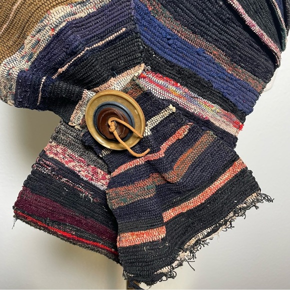 Vintage Hand Woven Belt Natural Fibers One Size Multicolor - Picture 3 of 9